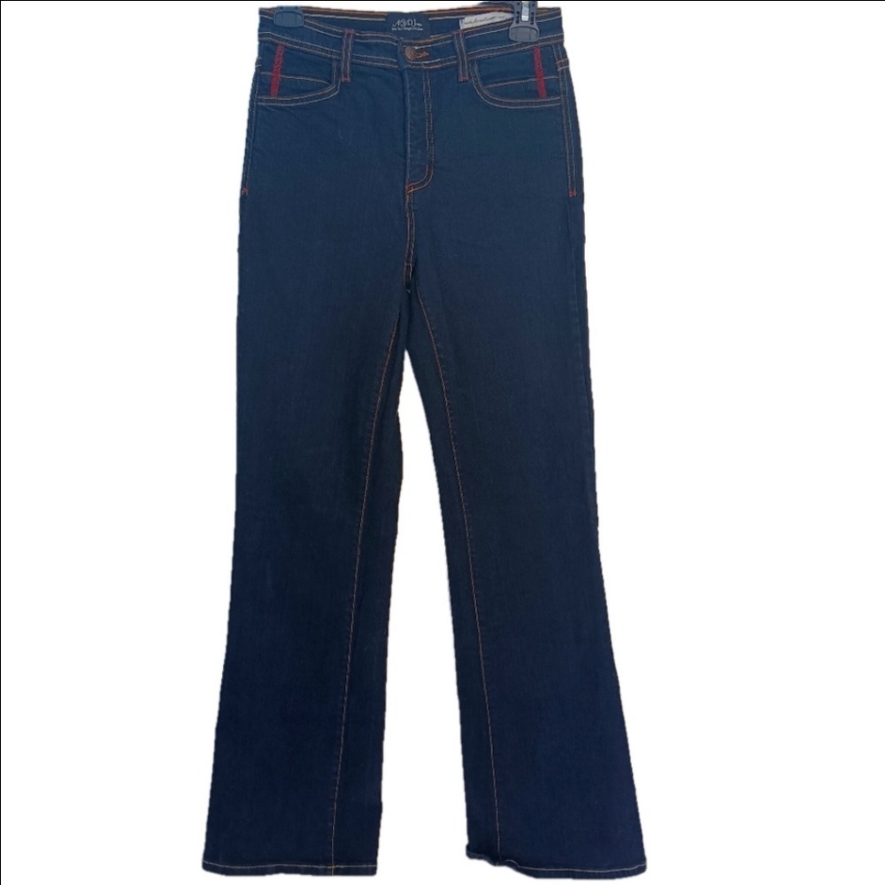 NYDJ Bootcut Jeans Womens Size 2 Dark Blue High Rise Contrast Stitch 7520D